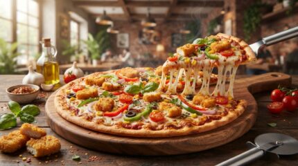 Chicken Nuggets Pizza