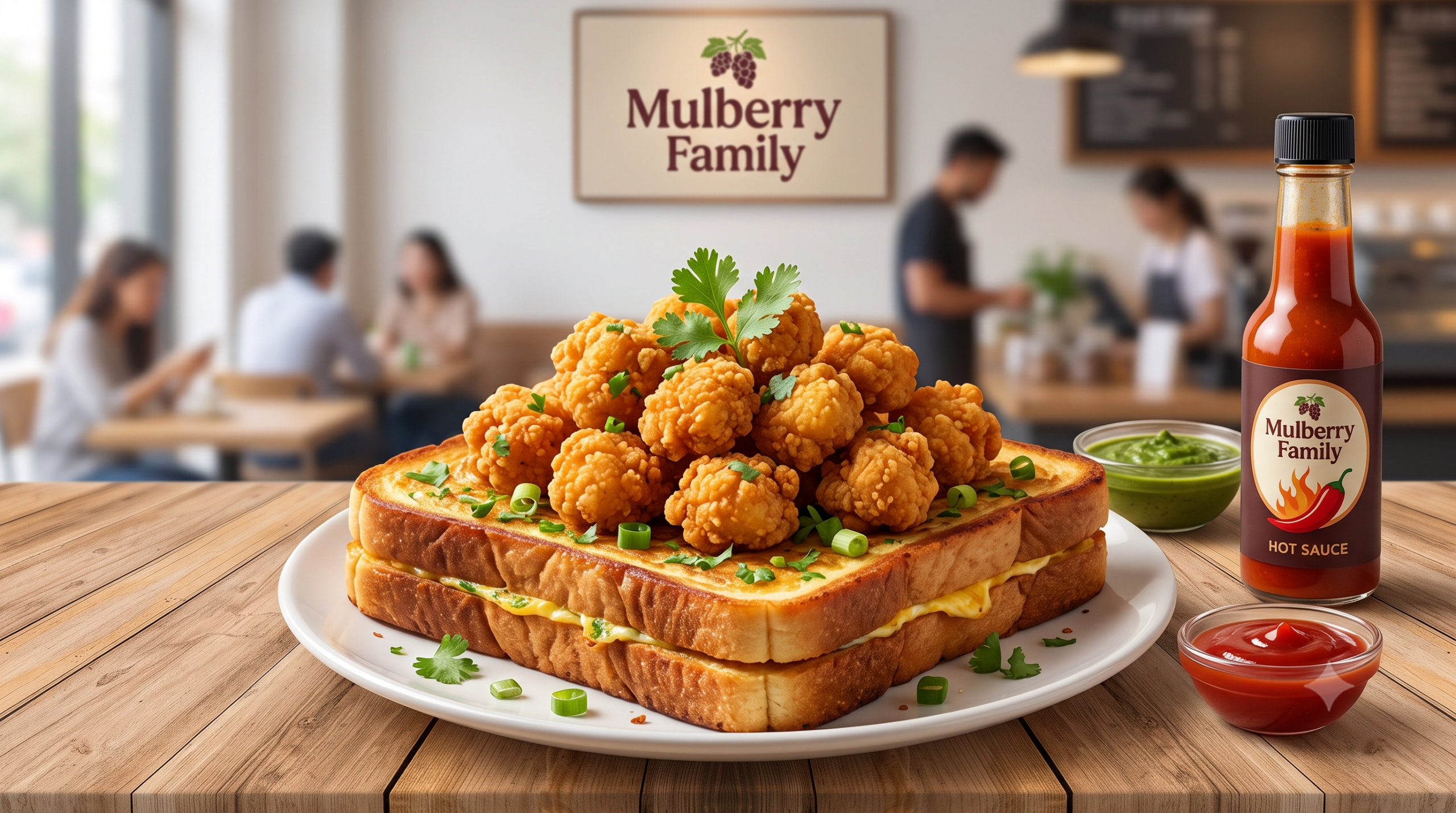 Chicken Popcorn Bread Omelet Chicken Popcorn Bread Omelet