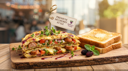 Chicken Sausage Bread Omelet