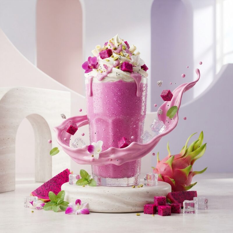 Dragon Fruit Milk Juice