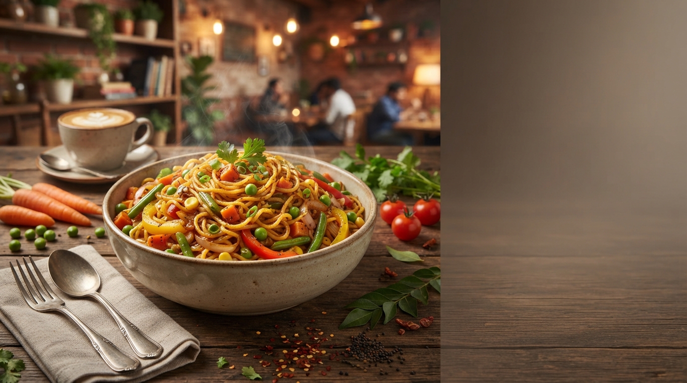 Vegetable_Maggi_in_cafe_202607132026 🍜 Vegetable Maggi | Premium Mulberry Style - Image 1