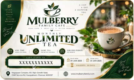 Monthly Unlimited Dum Tea Pass